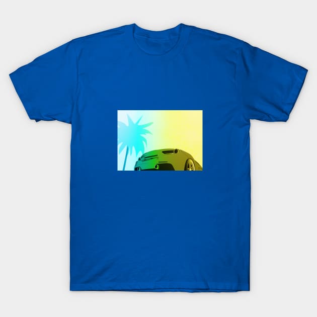 Cruising at Sunset T-Shirt by Adam Clayton Graphics